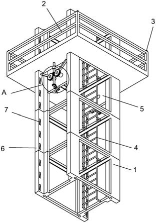 一种易于搭建的施工防护平台的制作方法