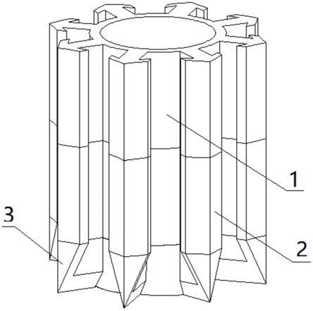 一种带箭形肋墙的预制装配式沉井构造的制作方法