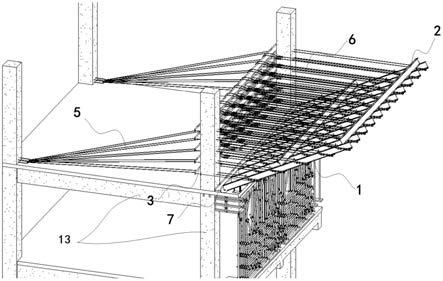高空悬挑结构支模架平台的制作方法