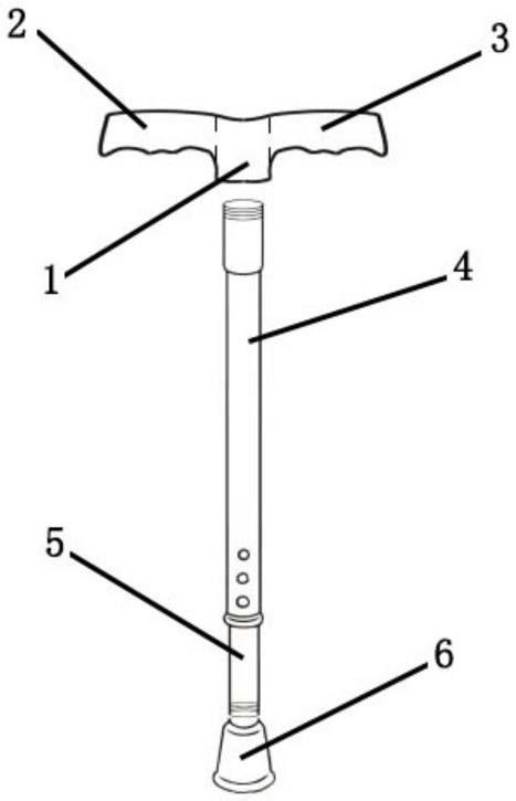 一种适用于老年人使用的双把手拐棍的制作方法