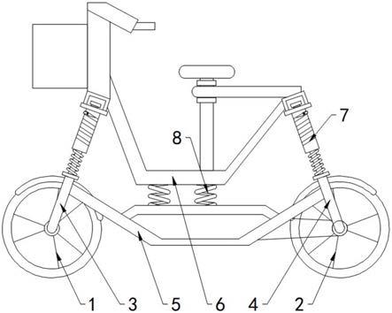 一种分级可调式全避震自行车的制作方法