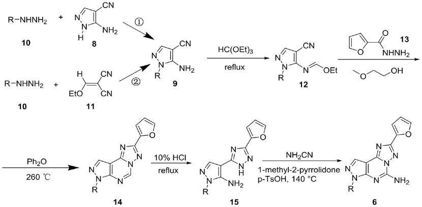 一种吡唑并嘧啶并三唑环类化合物的制备方法与流程
