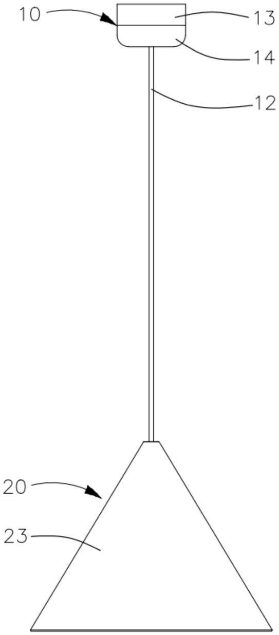 可固线安装的吊灯的制作方法