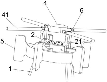 一种将U/V波段测向天线安装在微型旋翼无人机上的装置的制作方法