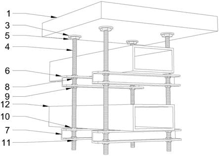 一种竖向并列安装风管支吊架的制作方法