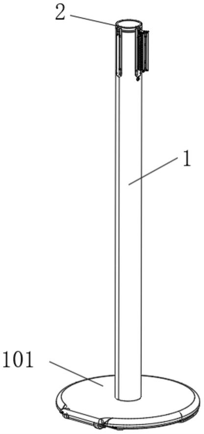 一种便于固定的伸缩隔离带排队护栏的制作方法