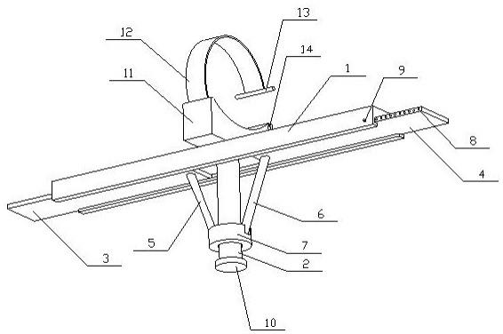 一种可调式测量臂围的支架的制作方法