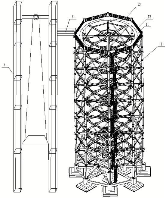 一种垂直轴风力发电观光塔的制作方法