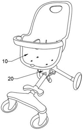 一种儿童手推车座椅拆卸旋转装置的制作方法
