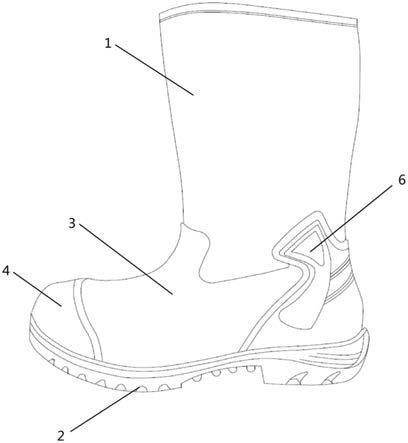 复合结构防护靴的制作方法