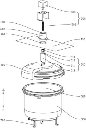 嵌入式电压力锅的锅盖装置的制作方法