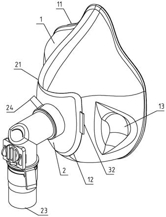 磁吸式可嵌装鼻饲管的无创呼吸机面罩的制作方法