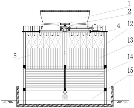 大型节水消雾型混凝土闭式冷却塔的制作方法