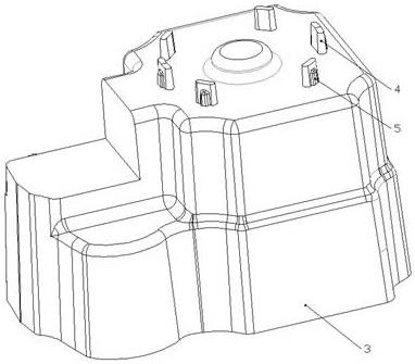 一种搅拌机柱塞泵用端盖铸件腰形槽油腔底座砂芯芯盒的制作方法