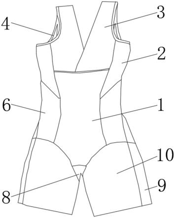 一种具有收腰提臀美背保健功能的平角塑身衣的制作方法
