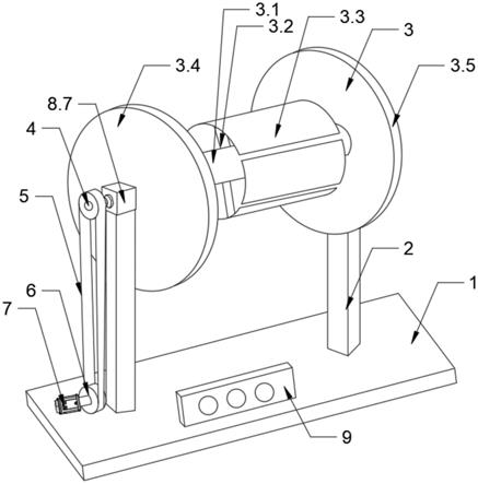 一种纱管纸生产用卷纸装置的制作方法