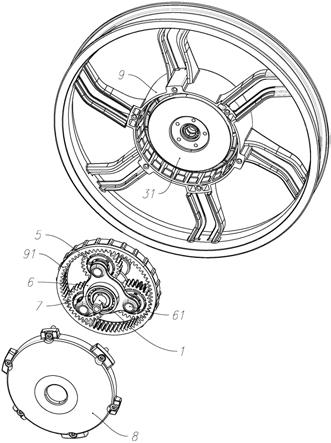 一种空间利用率高、装配更紧凑的轮毂电机的制作方法