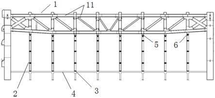 采用临时支撑的大跨度转换桁架的制作方法