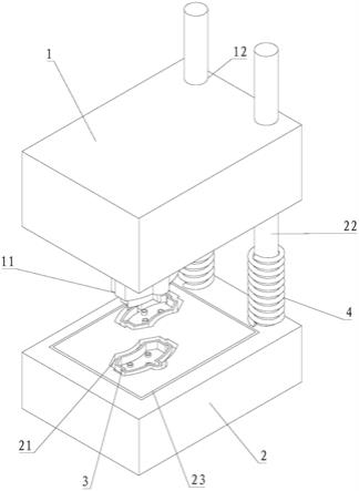 一种刹车片对角冲压模具的制作方法