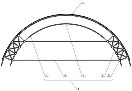 一种大型商业综合体双层钢网架环梁穹顶结构的制作方法