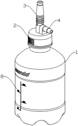 一种新型高效过滤的氧气湿化瓶的制作方法