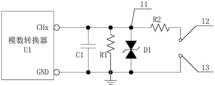 一种通道可复用的电压电流模拟量采集电路的制作方法