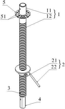 一款可调节支撑点和连接节点的盘扣式立杆杆件的制作方法