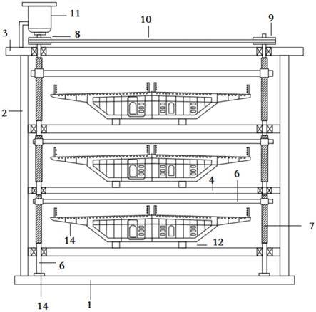 空间大曲钢箱梁生产用可层叠堆放的防拉伸放料结构的制作方法