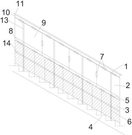 室外楼梯的挡雨装置的制作方法