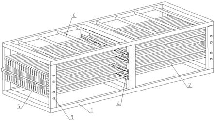 一种冷却器方形盘管的固定结构的制作方法