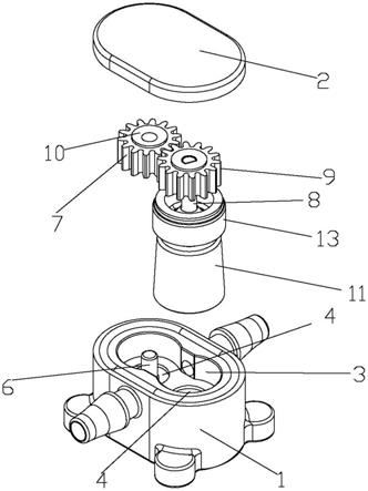 一种优化流量和自吸的塑胶齿轮泵的制作方法