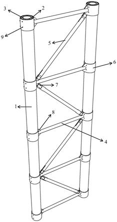 一种套管式缀条连接的钢管夹层混凝土格构柱及施工方法