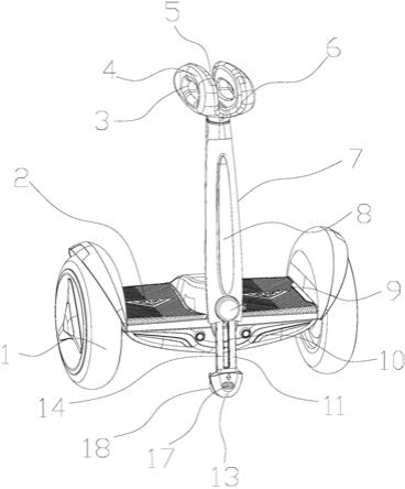一种具有侧面防触碰功能的平衡车的制作方法