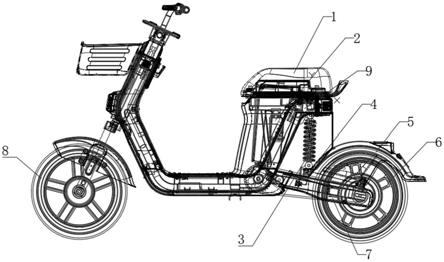 电动自行车的后中心独立减震结构的制作方法