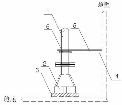 一种新型船舶内吸入管路安装结构的制作方法