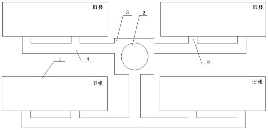 一种旧楼改造电梯布置结构的制作方法