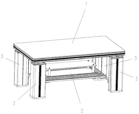 一种中层升降电取暖桌的制作方法