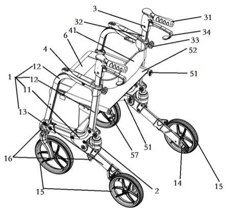 一种便携式减震的多功能折叠手推车的制作方法
