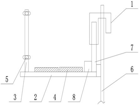 一种非焊接式垂直段水冷壁组件穿销平台底部支架装置的制作方法