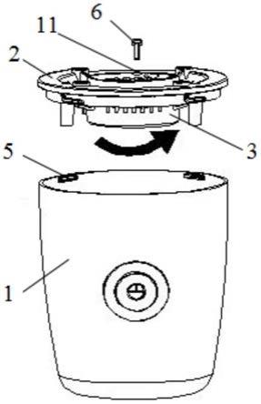 一种台式搅拌机的底座旋扣式装配结构的制作方法