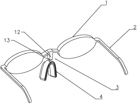 一种具有鼻托防滑功能的醋酸板材材质的太阳眼镜的制作方法