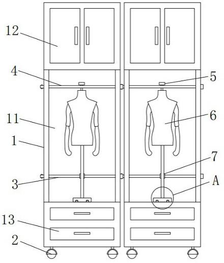 一种用于服装存放多功能柜的制作方法