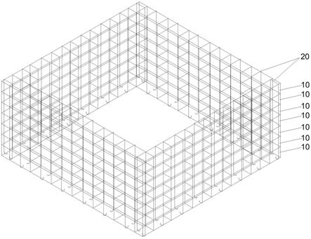 一种混凝土沉箱预制叠合式钢筋网框的制作方法