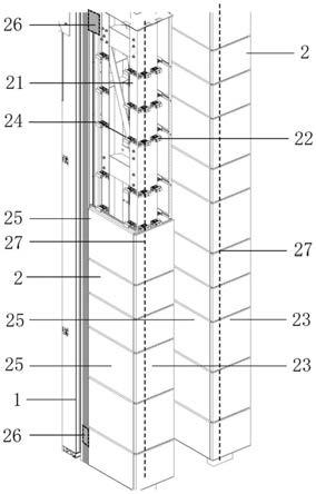一种大截面陶板柱组合单元幕墙安装结构及安装方法与流程