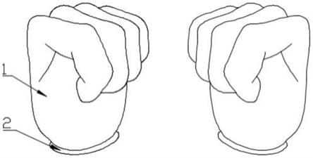 一种定型握固手套的制作方法