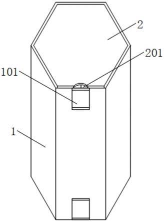 一种六边形具有收卷功能的环保型收纳盒的制作方法