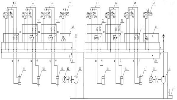 一种2.5mm四辊伺服泵卷板机液压系统的制作方法