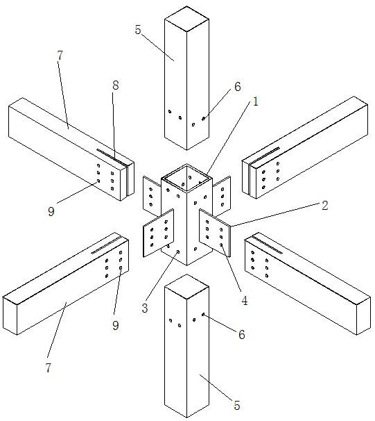 一种木结构梁柱连接构件