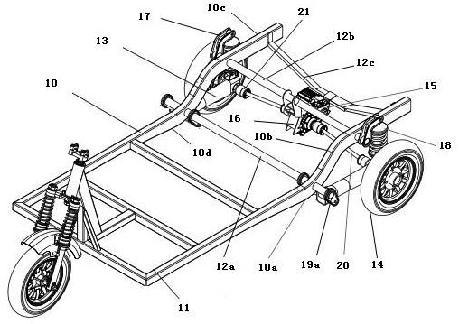 一种独立后悬架型减震电动三轮车车架的制作方法