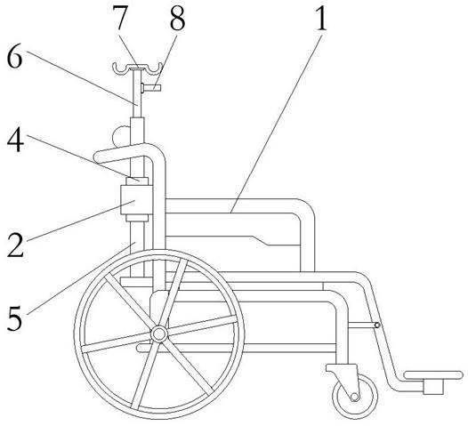 一种便于拆卸的轮椅用输液架的制作方法